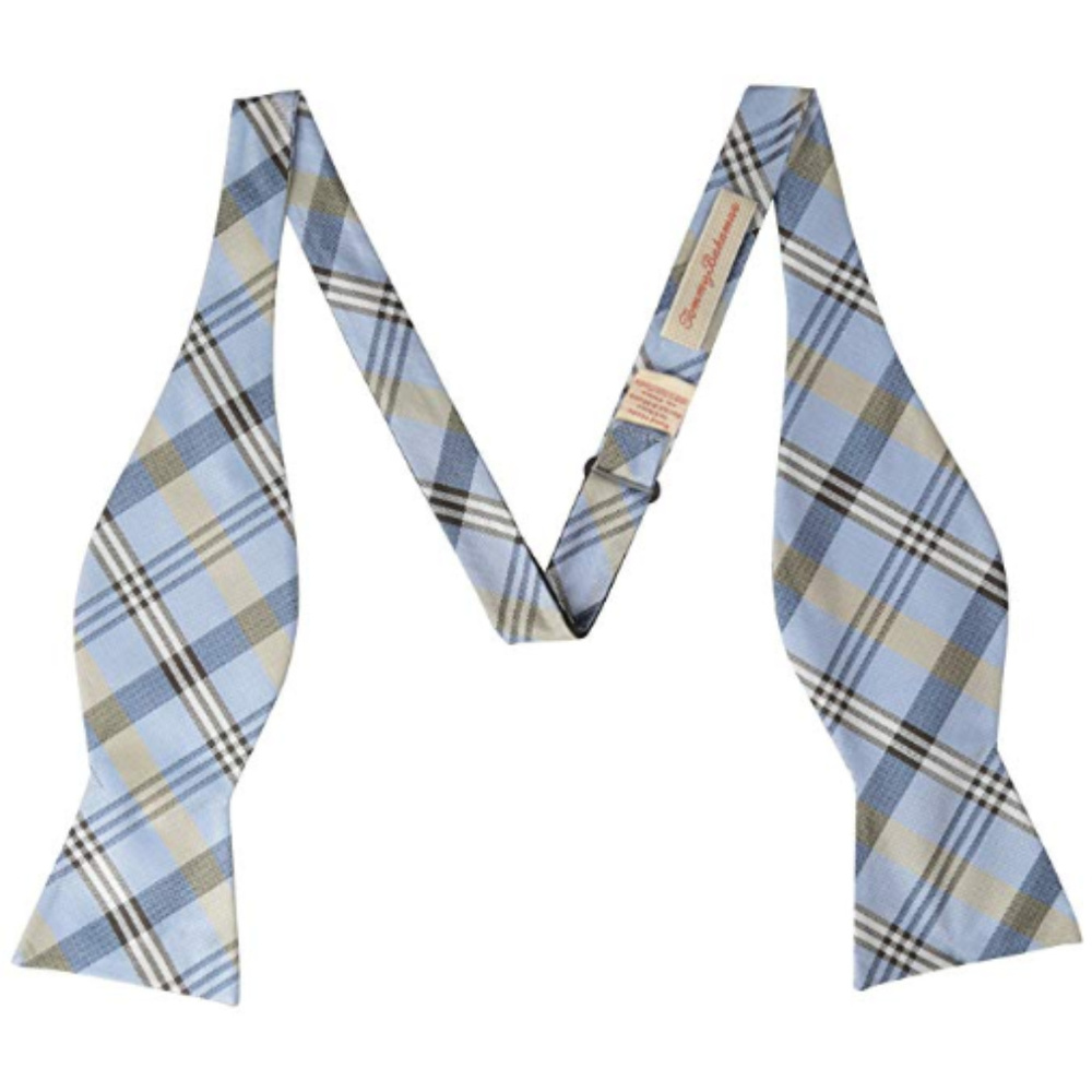 CCO! NIB Tommy Bahama Silk Oxford Plaid Bowtie - Picture 3 of 3